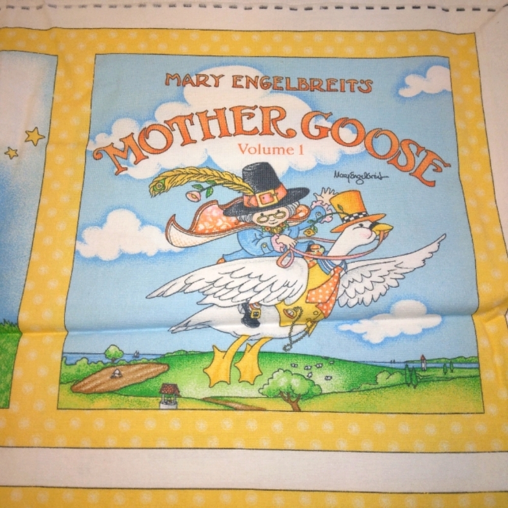 FABRIC Mary Engelbreit's Mother Goose Fabric Panel, new & Uncut, Adorable